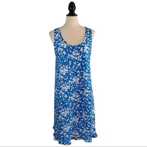 Draper James Ruffle Nightie in Blue Shadow Floral, New w/ Tags, Size S/M - Picture 2 of 13